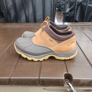 L.L. Bean Men's Tan Storm Chasers Slip On Rain Trail Boots